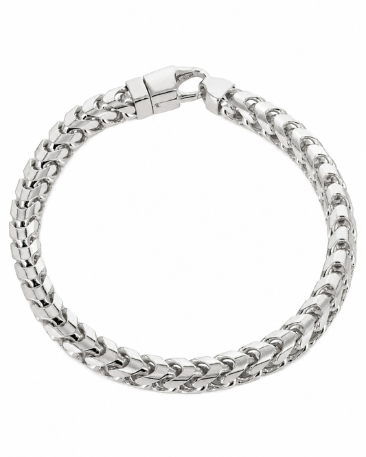 18K White Gold Franco Bracelet