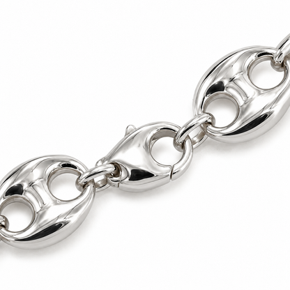 White gold puff bracelet, alternate view