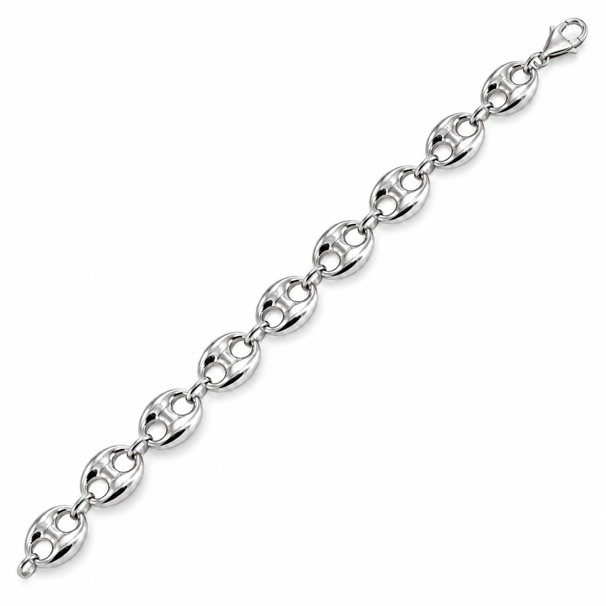 White gold puff bracelet
