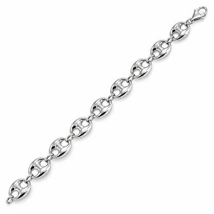 White gold puff bracelet