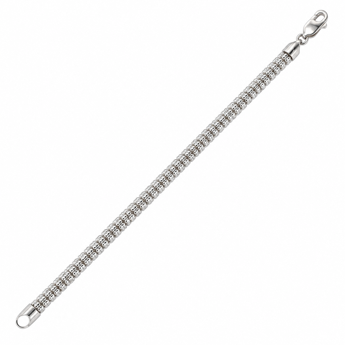 White gold rolo link bracelet