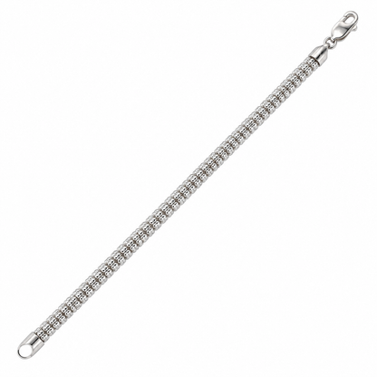 White gold rolo link bracelet