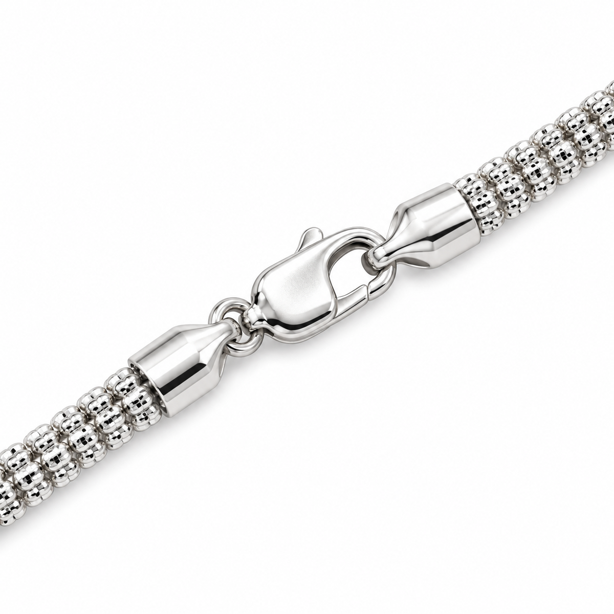 White gold rolo link bracelet