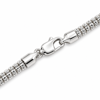 White gold rolo link bracelet
