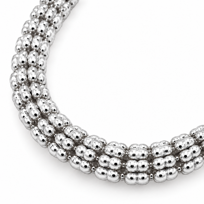 White gold rolo link chain