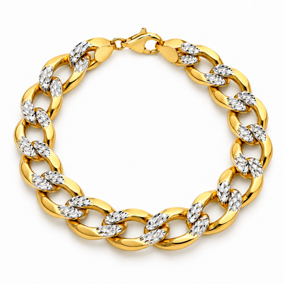 Gold Cuban curb link bracelet