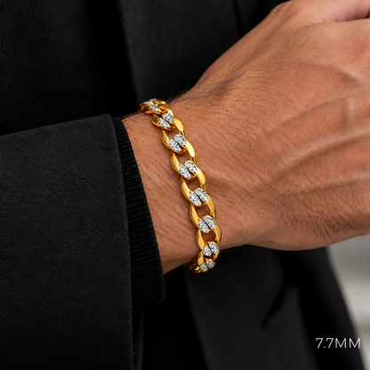 Gold Cuban curb link bracelet