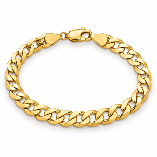 18K Gold Cuban Curb Link Bracelet