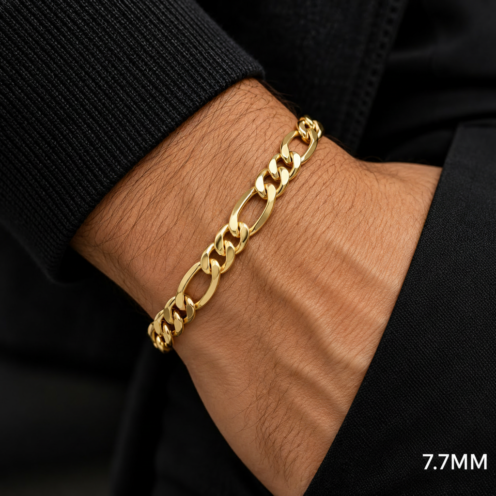 Gold Figaro bracelet