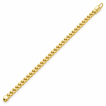 18K Gold Franco Bracelet, detail view