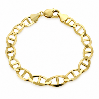 10K Yellow Gold Solid Mariner Bracelet