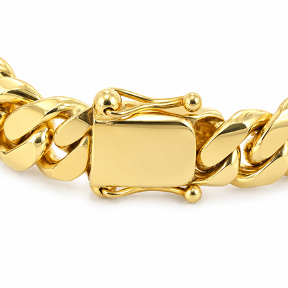 Yellow gold Miami Cuban link bracelet, additional view