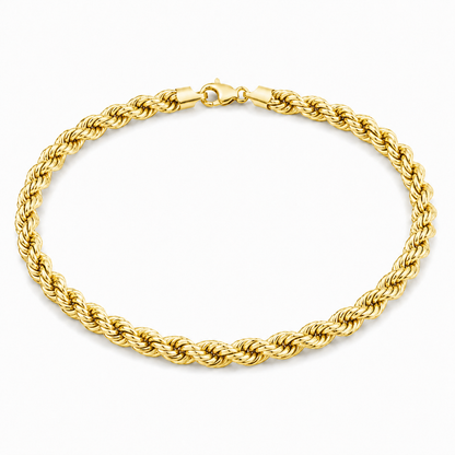 Gold rope chain, alternate angle