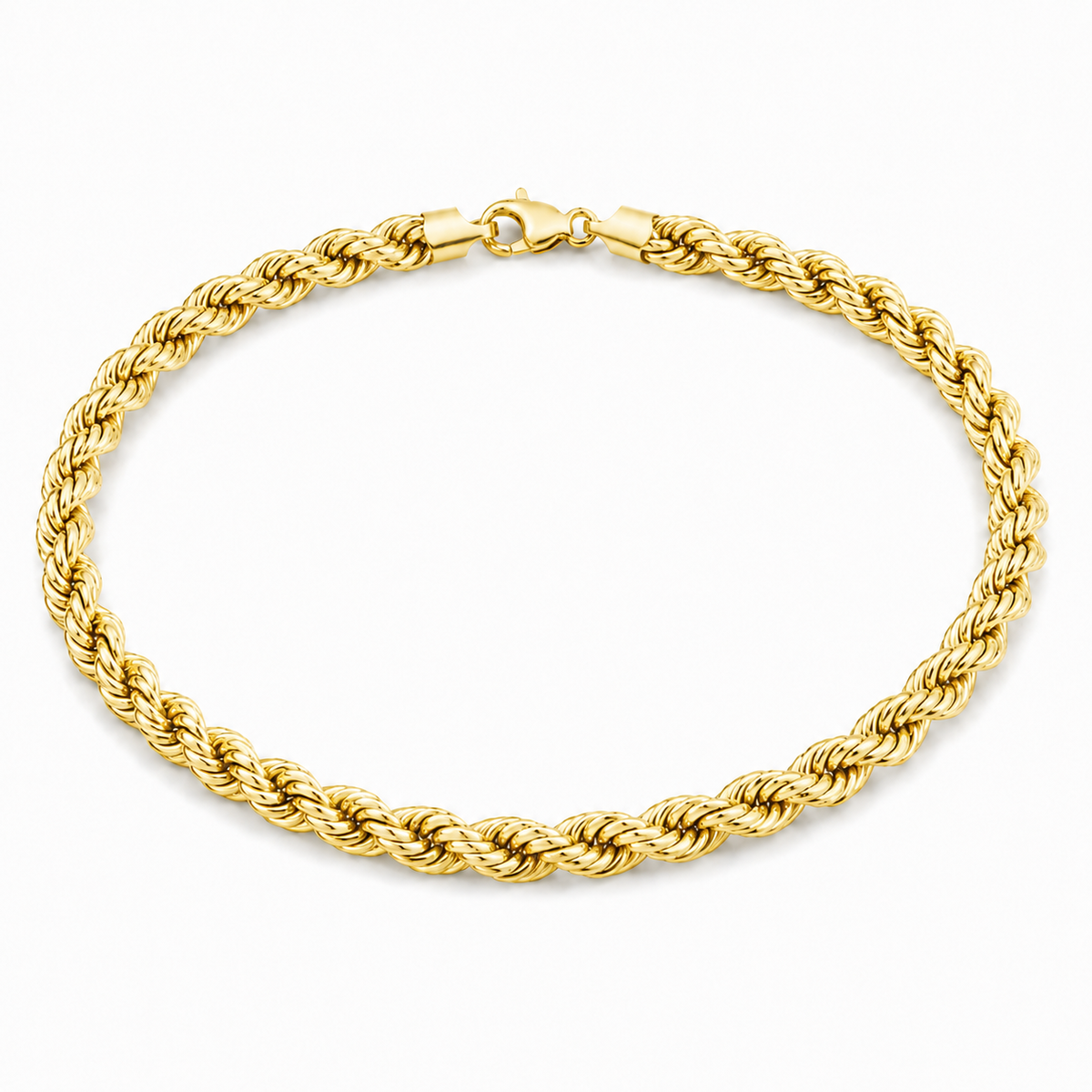 Gold rope chain, alternate angle